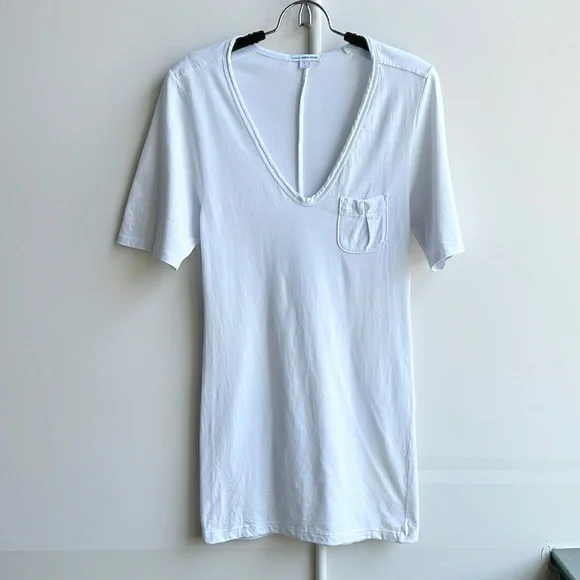 James Perse | Dresses | James Perse Mini Dress Size S Pure White | Poshmark